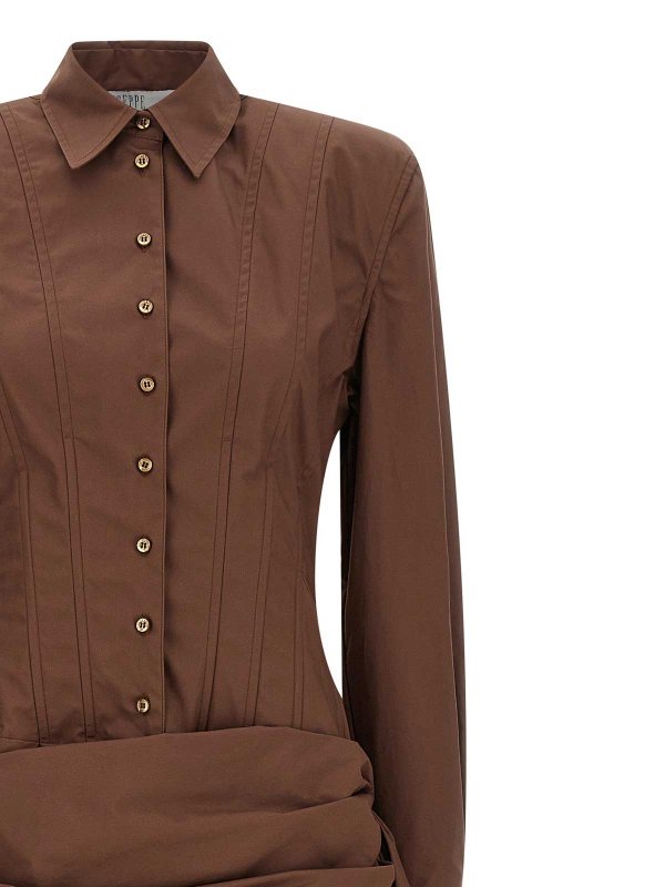 The Best Shops GIUSEPPE DI MORABITO: ニーレングスドレス - 膝丈ドレス - ブラウン