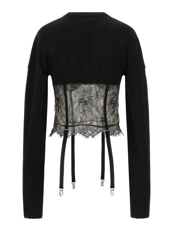 GIUSEPPE DI MORABITO: Suéteres con cuello pico online - Suéter Cuello Redondo - Negro