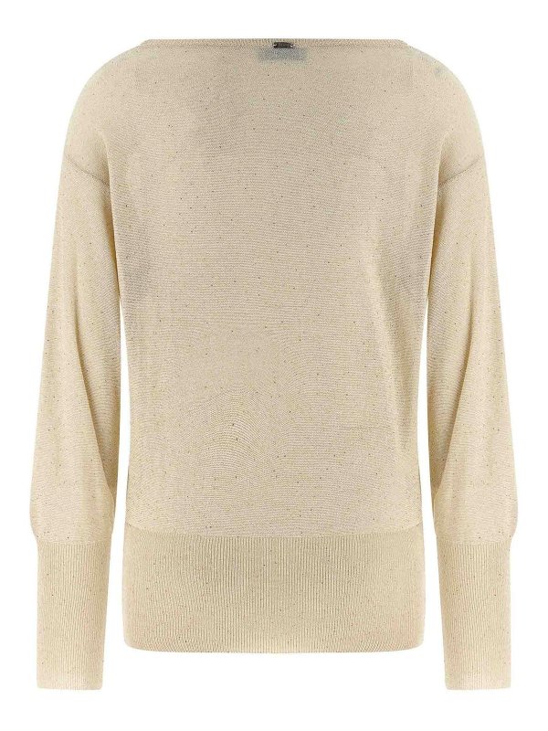 HERNO: Suéteres con cuello pico online - Suéter Cuello Redondo - Beis