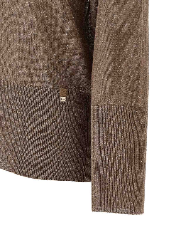 Pull Col Rond - Marron Replica 
online: HERNO