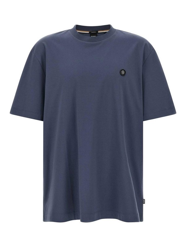 Hugo Boss: T-shirts - T-Shirt - Blau