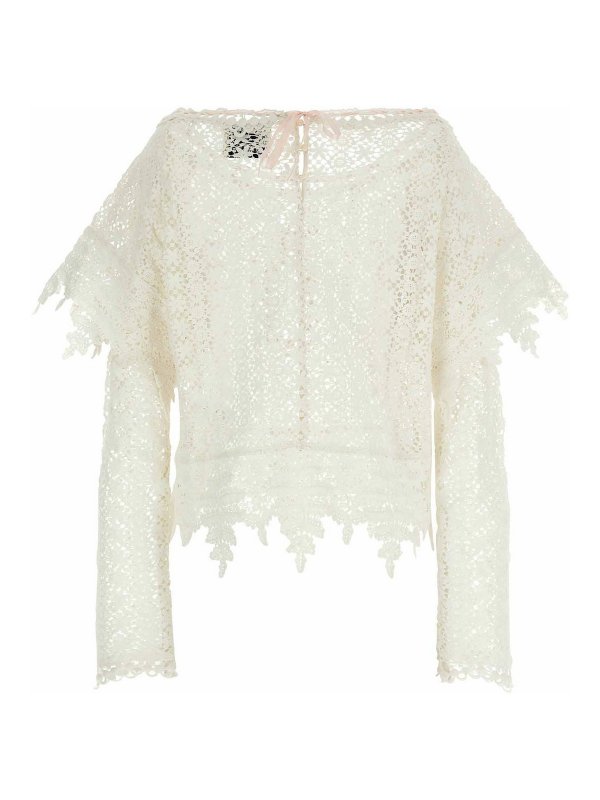 ISABEL MARANT: Strickpullover mit Rundhalsausschnitt online - Rundhalspullover - Weiß