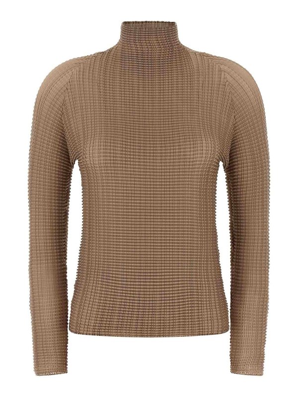 ISSEY MIYAKE: Blusen - Bluse - Beige