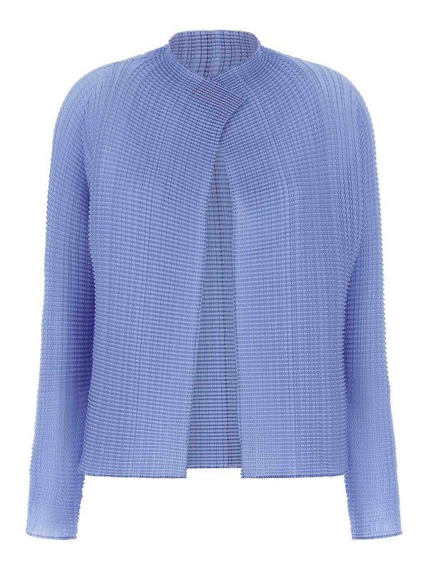 ISSEY MIYAKE: カーディガン - カーディガン - ライトブルー