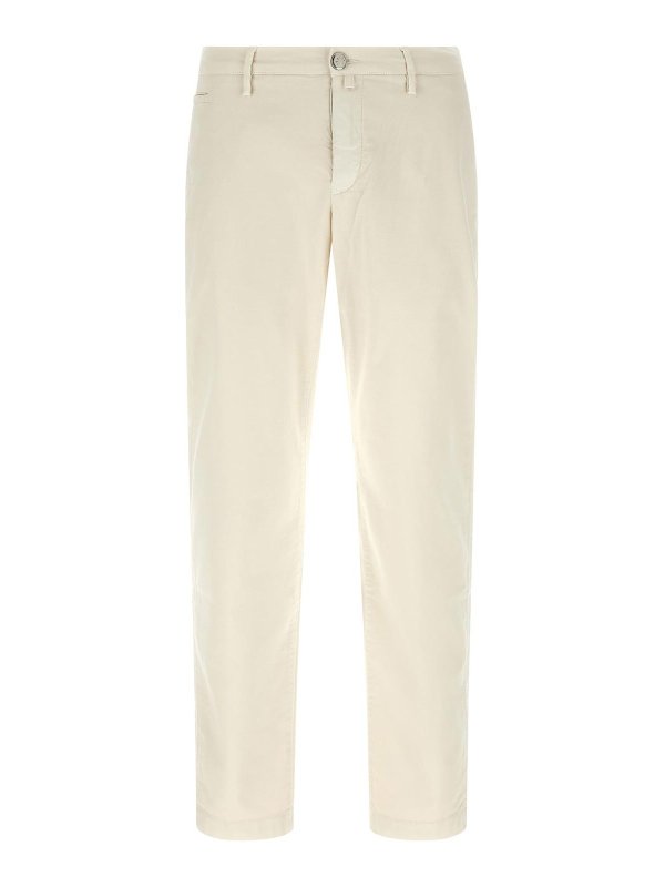 JACOB COHEN: カジュアルトラウザー - カジュアルパンツ - 白