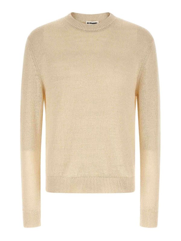 JIL SANDER: Pull col rond - Pull Col Rond - Beige