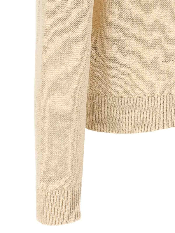 Pull Col Rond - Beige shop online: JIL SANDER