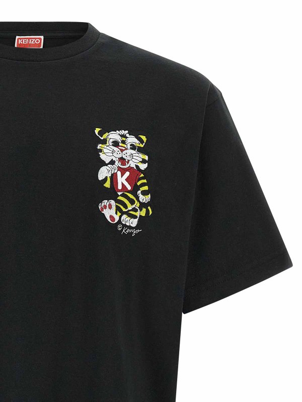 The Best Shops KENZO: t-shirts - Wild Tiger Embroidered T-Shirt