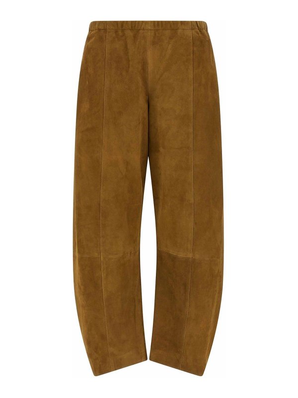 KHAITE: leather trousers - Clover Pants