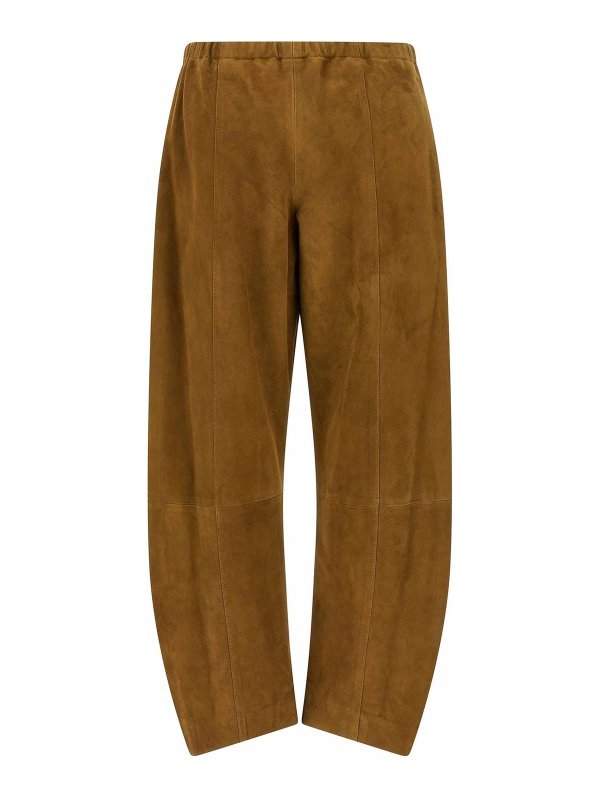 KHAITE: leather trousers online - Clover Pants