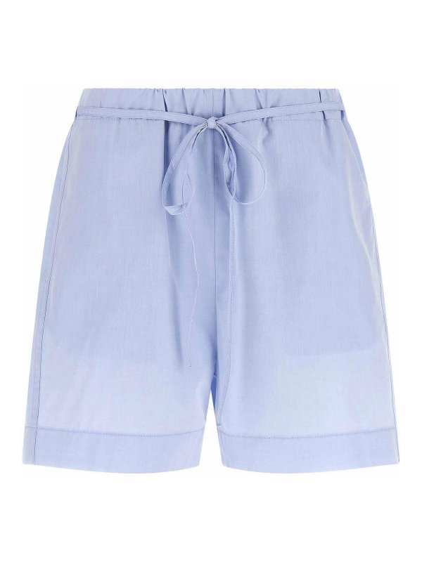 LOULOU STUDIO: トラウザーショーツ - ショートパンツ - ライトブルー