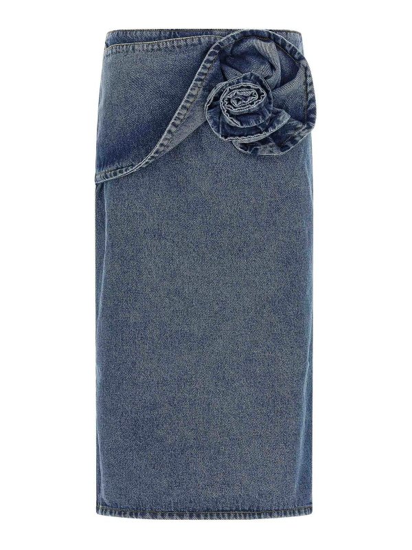 MAGDA BUTRYM: ニーレングススカート＆ミディ丈 - 膝丈/ミディスカート - ブルー