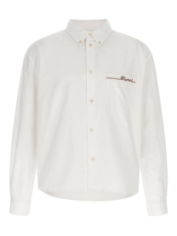 Marni: camicie - Camicia ricamata