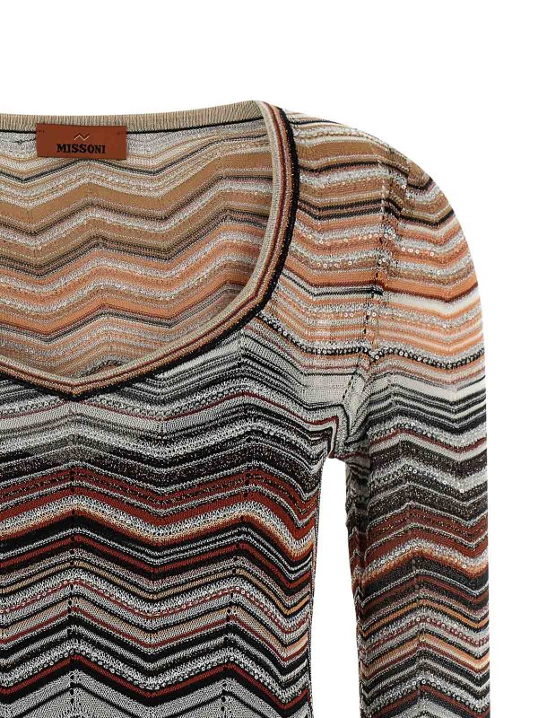 The Best Shops MISSONI: abiti al ginocchio - Vestito  Chevron Lam