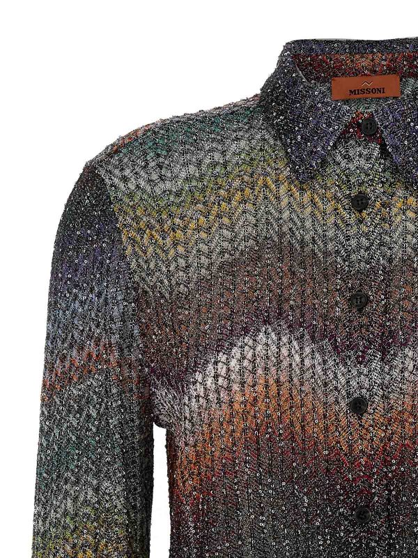 The Best Shops MISSONI: camicie - Camicia In Paillettes E Viscosa Lam