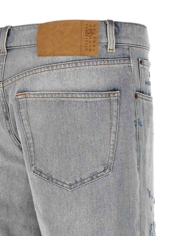 ストレートジーンズ - ライトブルー shop online: MM6 MAISON MARGIELA