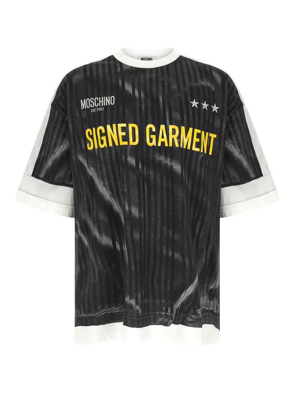 MOSCHINO: t-shirt - T-shirt con stampa Trompe-Lil