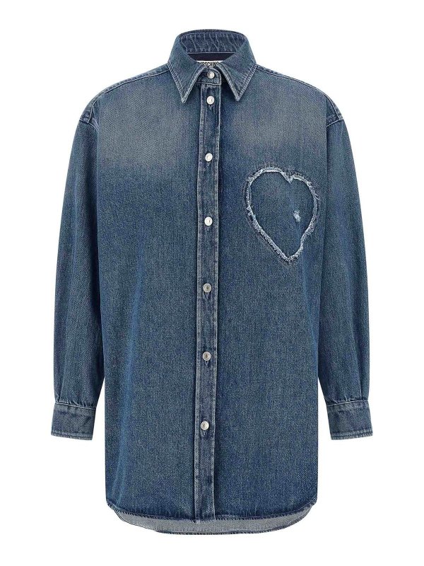 MOSCHINO: シャツ - シャツ - ブルー