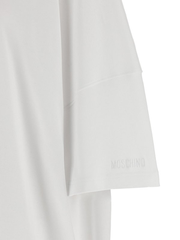 膝丈ドレス - 白 shop online: MOSCHINO