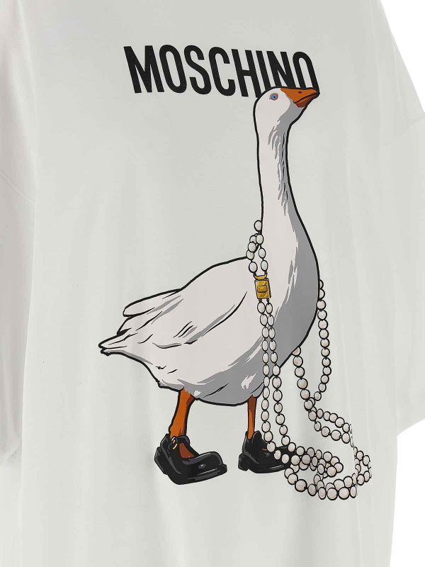 膝丈ドレス - 白 Replica 
online: MOSCHINO
