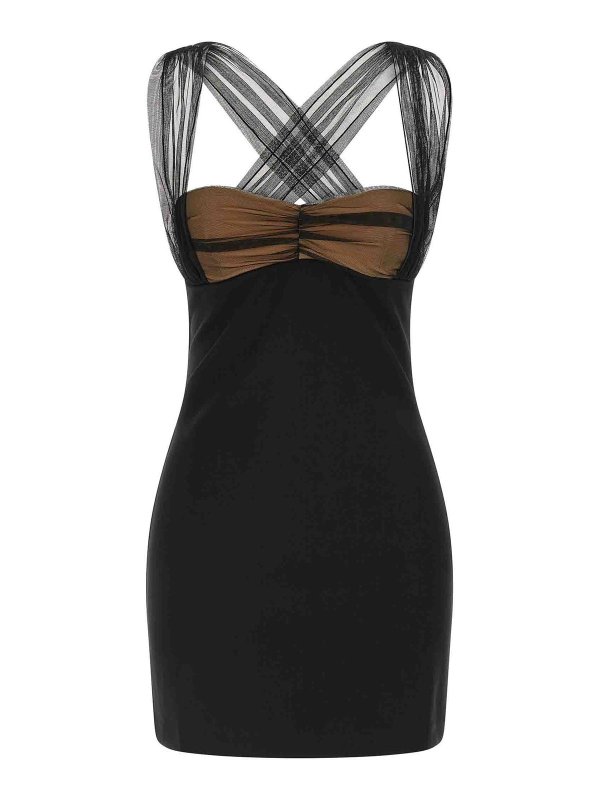 NENSI DOJAKA: ショートドレス - ショートドレス - 黒