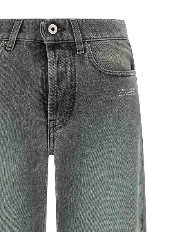 The Best Shops OFF-WHITE: Straight Leg Jeans - Straight Leg Jeans - Grau