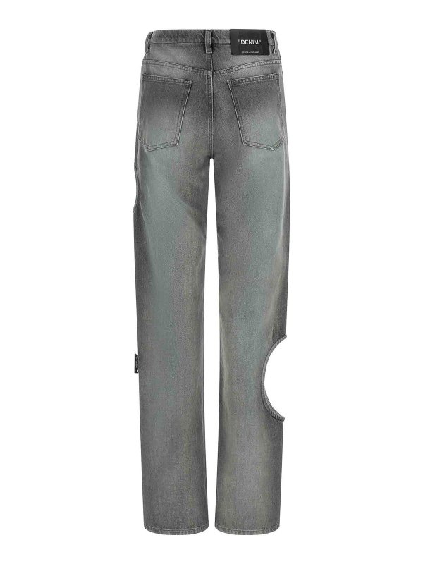 OFF-WHITE: jeans dritti, a sigaretta online - Spruzza i nuovi jeans Meteor