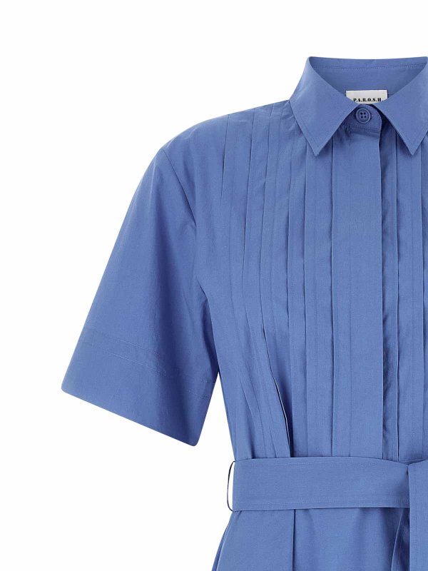 The Best Shops P.A.R.O.S.H.: Knielange Kleider - Knielanges Kleid - Hellblau