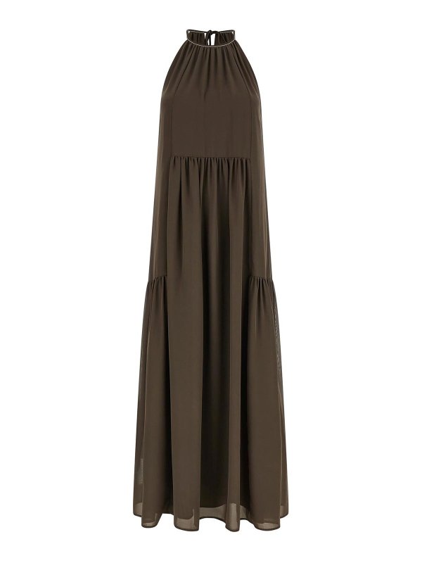 PESERICO: ニーレングスドレス - 膝丈ドレス - ブラウン