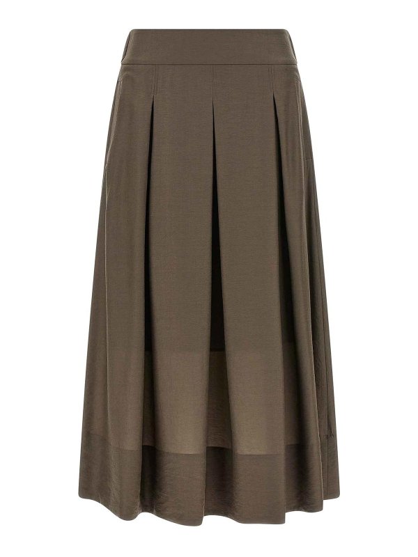 PESERICO: ニーレングススカート＆ミディ丈 - 膝丈/ミディスカート - ブラウン