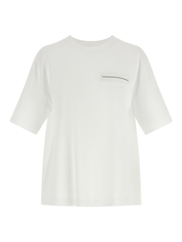 PESERICO: T-shirts - T-Shirt - Weiß