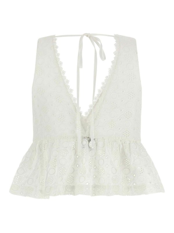 Pinko: Tops y camisetas sin mangas online - Top - Blanco