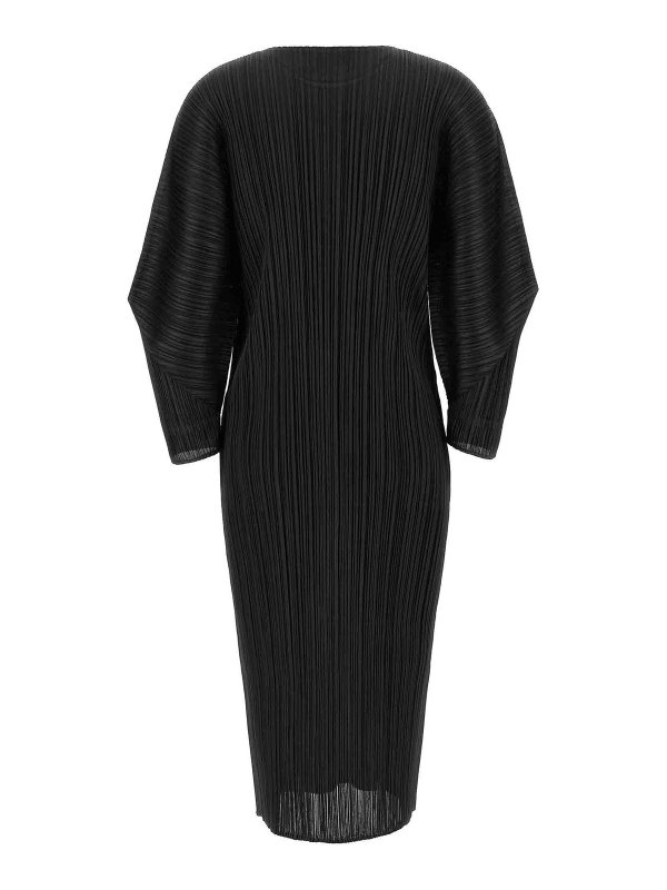 PLEATS PLEASE ISSEY MIYAKE: ニーレングスドレス online - 膝丈ドレス - 黒
