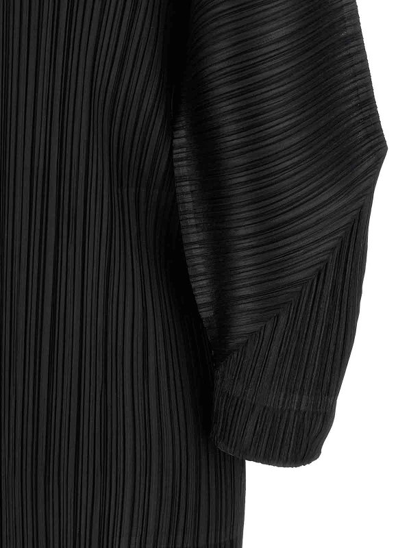 膝丈ドレス - 黒 Replica 
online: PLEATS PLEASE ISSEY MIYAKE