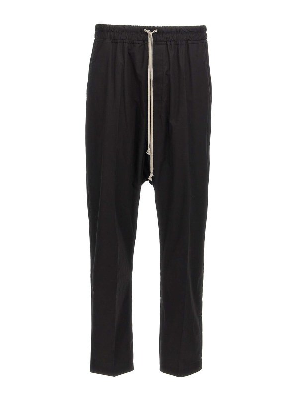 RICK OWENS: casual trousers - Drawstring Long Pants