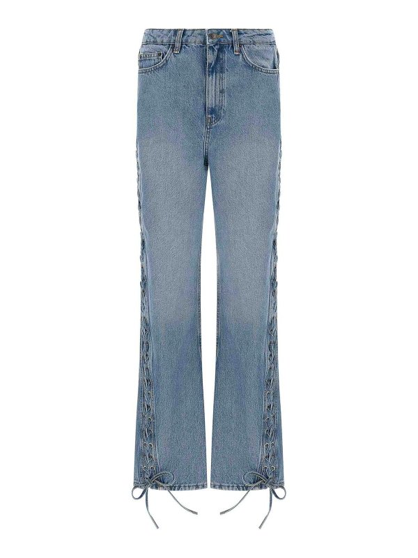 ROTATE Birger Christensen: ストレートジーンズ - ストレートジーンズ - ライトブルー