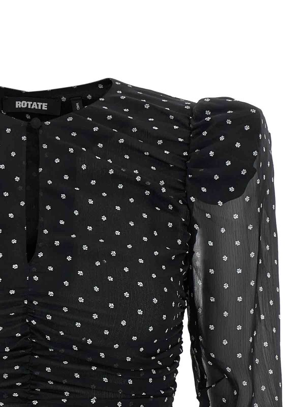 The Best Shops ROTATE Birger Christensen: bluse - Camicetta in chiffon con volant