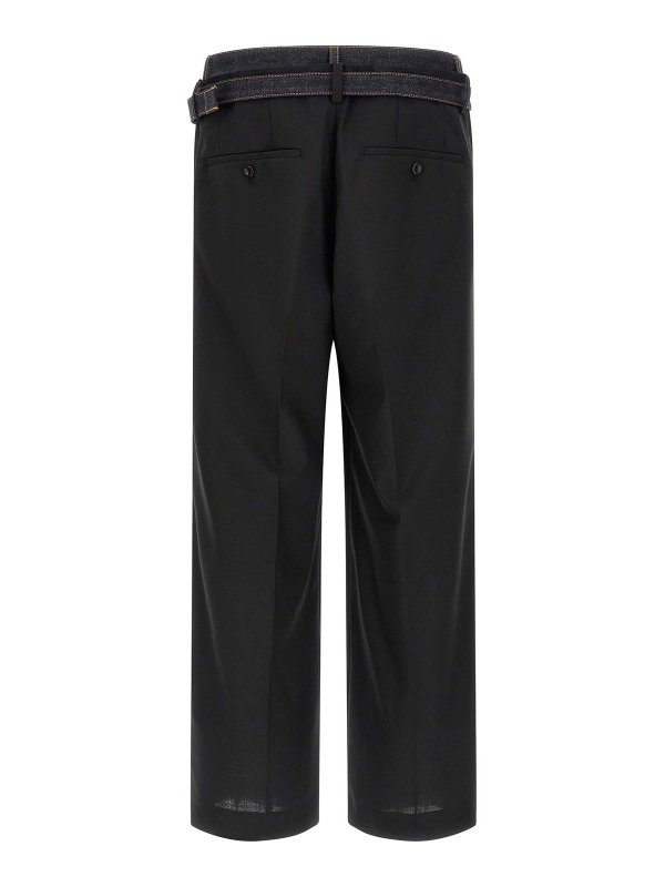 Sacai: casual trousers online - Denim Insert Pants
