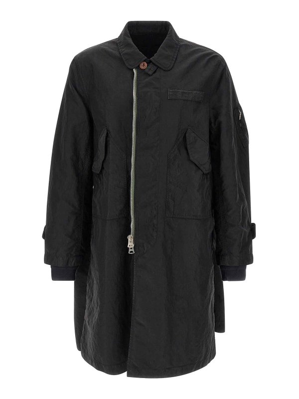 Sacai: ニーレングスコート online - 膝丈コート - 黒