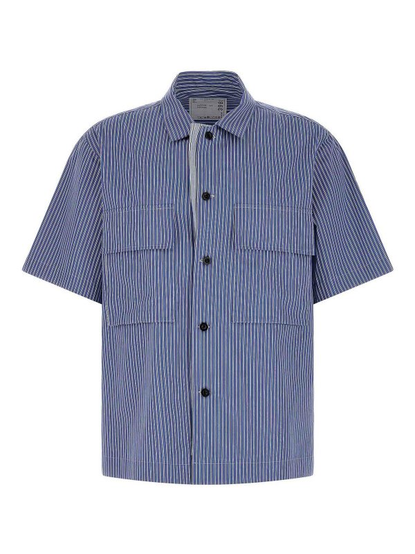 Sacai: camicie - Camicia a righe