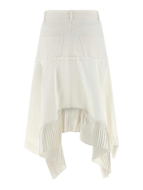 Sacai: Knielange und Midi Röcke online - Midirock - Weiß