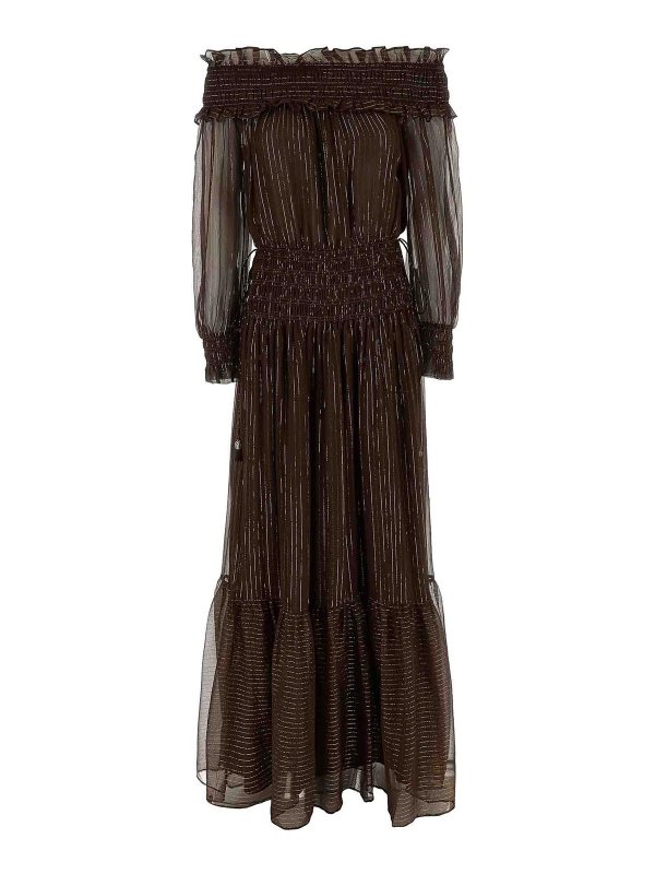 Self Portrait: Maxikleider - Maxikleid - Braun