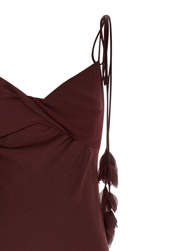 The Best Shops Self Portrait: ニーレングスドレス - 膝丈ドレス - ダークレッド