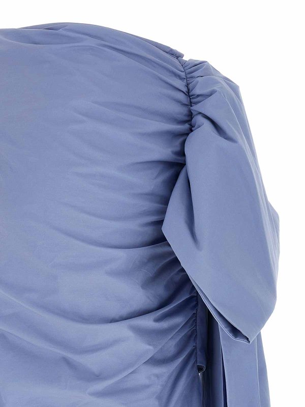 Blue Cotton Tie Side Mini Skirt Replica 
online: Self Portrait