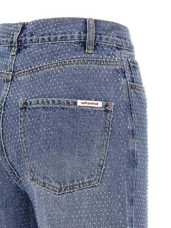 Vaqueros Rectos - Azul shop online: Self Portrait