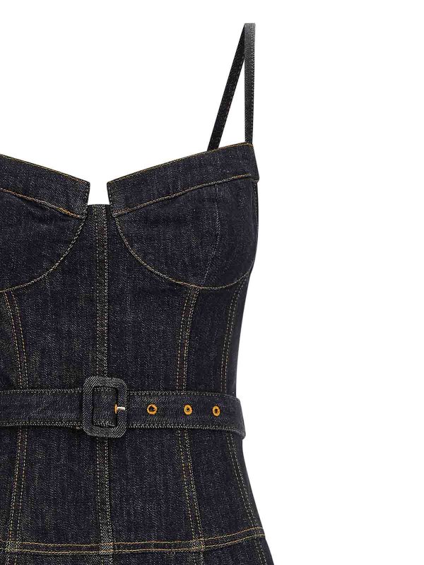 The Best Shops Self Portrait: ニーレングスドレス - 膝丈ドレス - ブルー