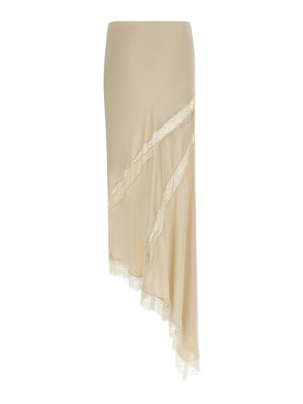 THE ANDAMANE: Knielange und Midi Röcke online - Midirock - Beige