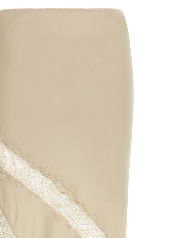 The Best Shops THE ANDAMANE: Knielange und Midi Röcke - Midirock - Beige