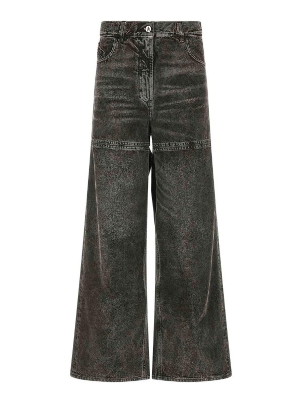 The Attico: ストレートジーンズ - ストレートジーンズ - 黒