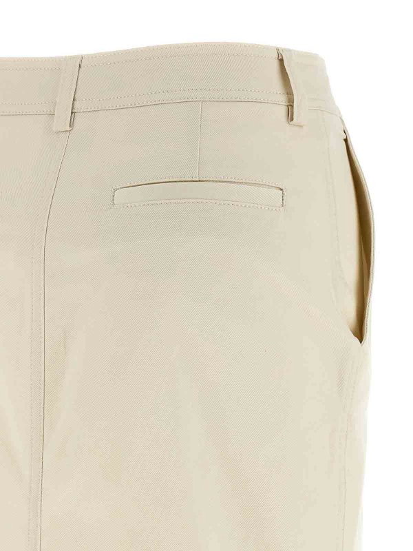 膝丈/ミディスカート - 白 shop online: THELATEST